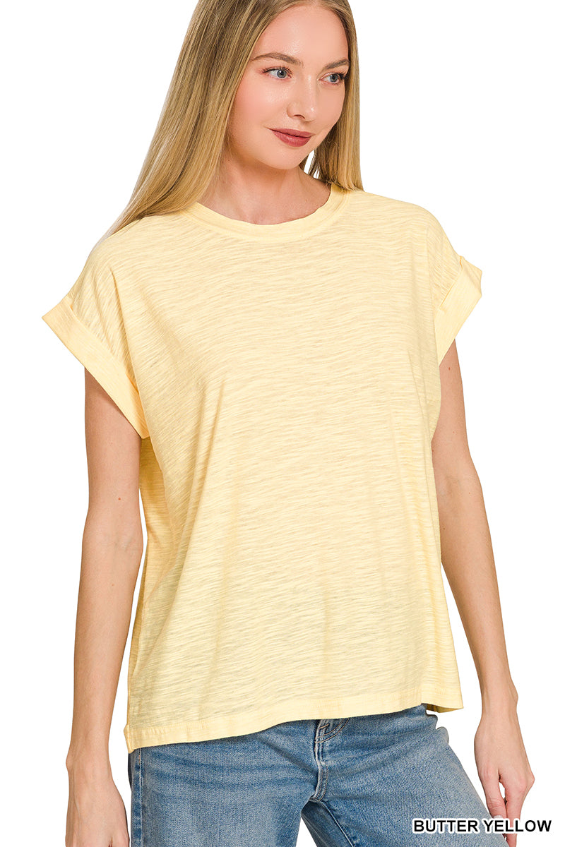 The Michaela Top in Butter Yellow